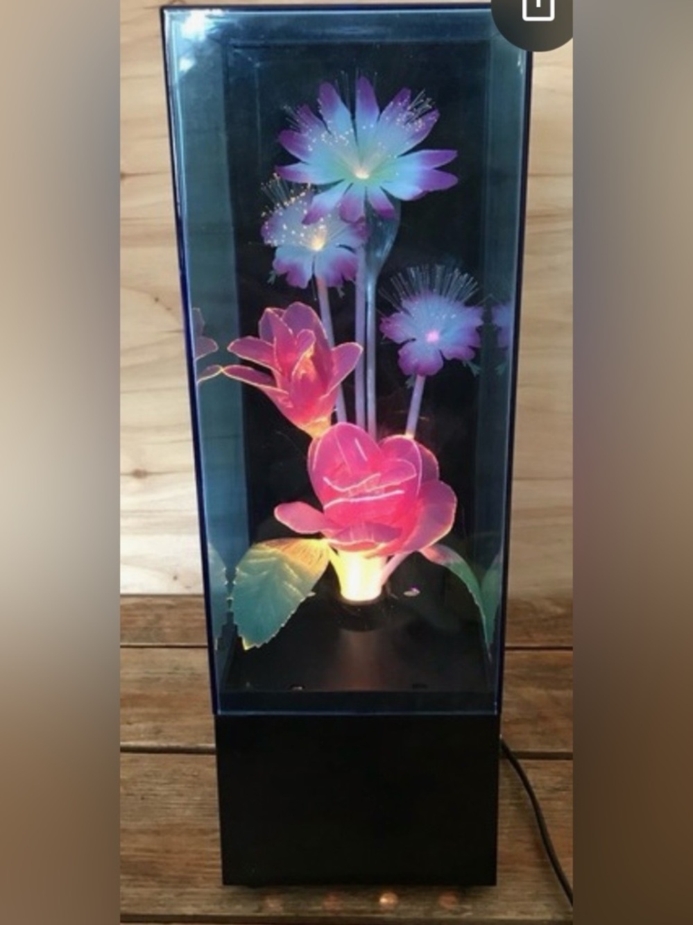 Floral lamp/music box - Pink & Purple Bloom 1988
2 available
Note: 
15 sec video